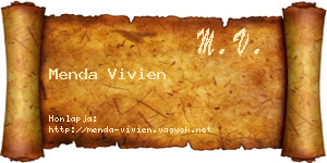 Menda Vivien névjegykártya